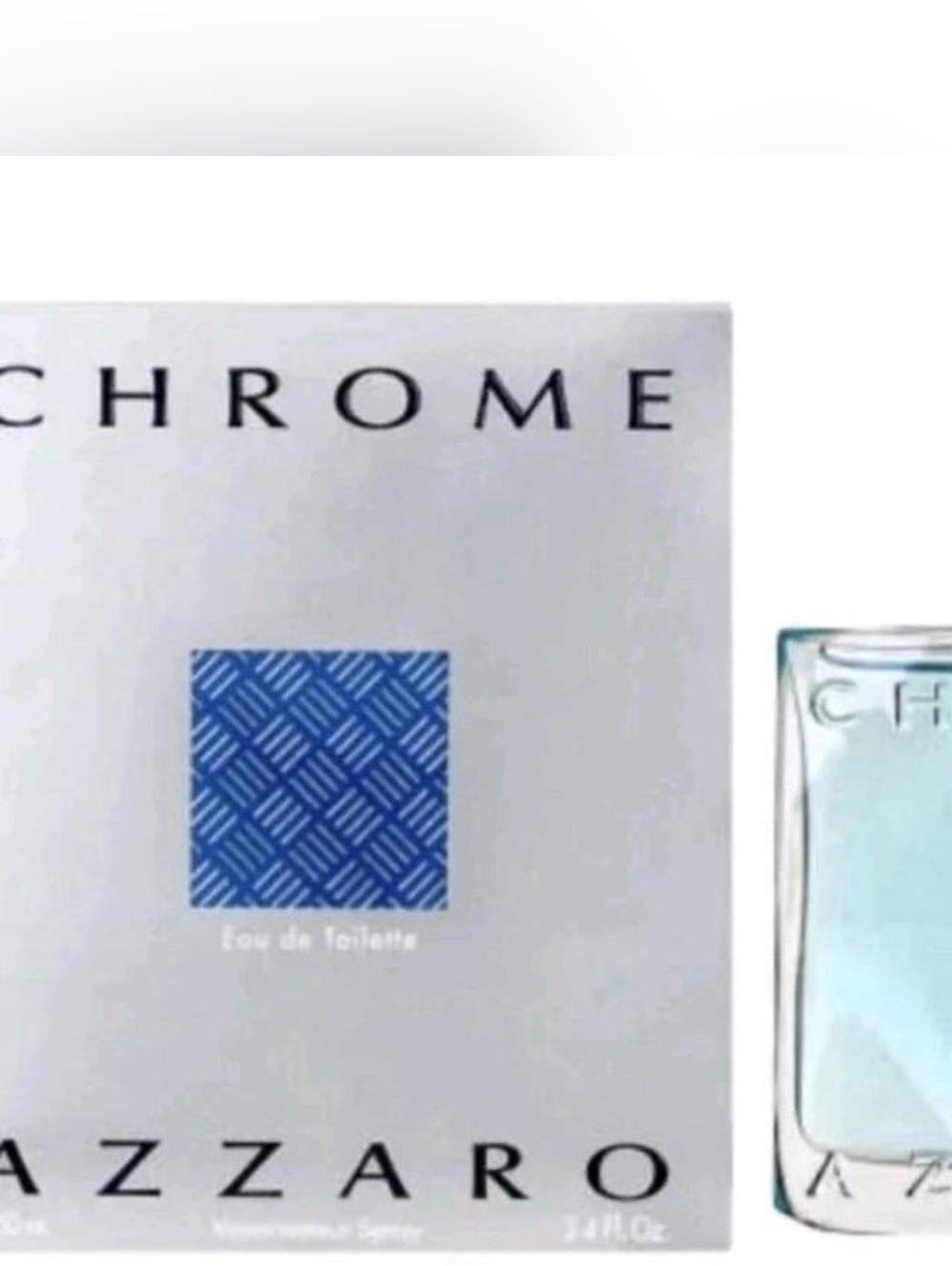 Azzaro Chrome Eau de Toilette Cologne- Blue Bottle 50ml To